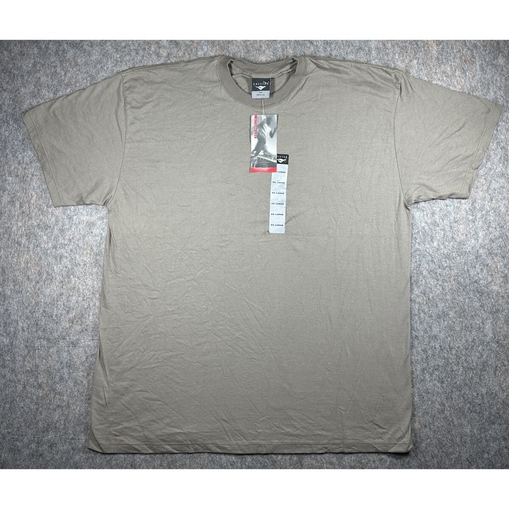 Vintage 90'S CHEETAH Plain T-shirt Tan Mens Size XXL Made in USA Deadstock
